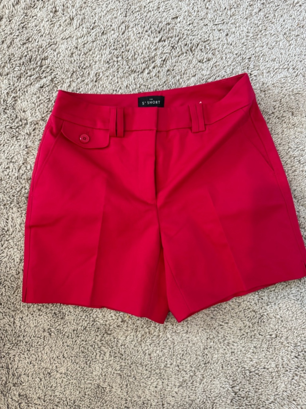 White House Black Market Red Tailored Bermuda Shorts